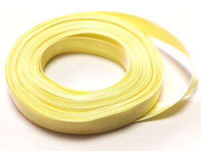 Л-та Сатен 10мм лимон двулицева