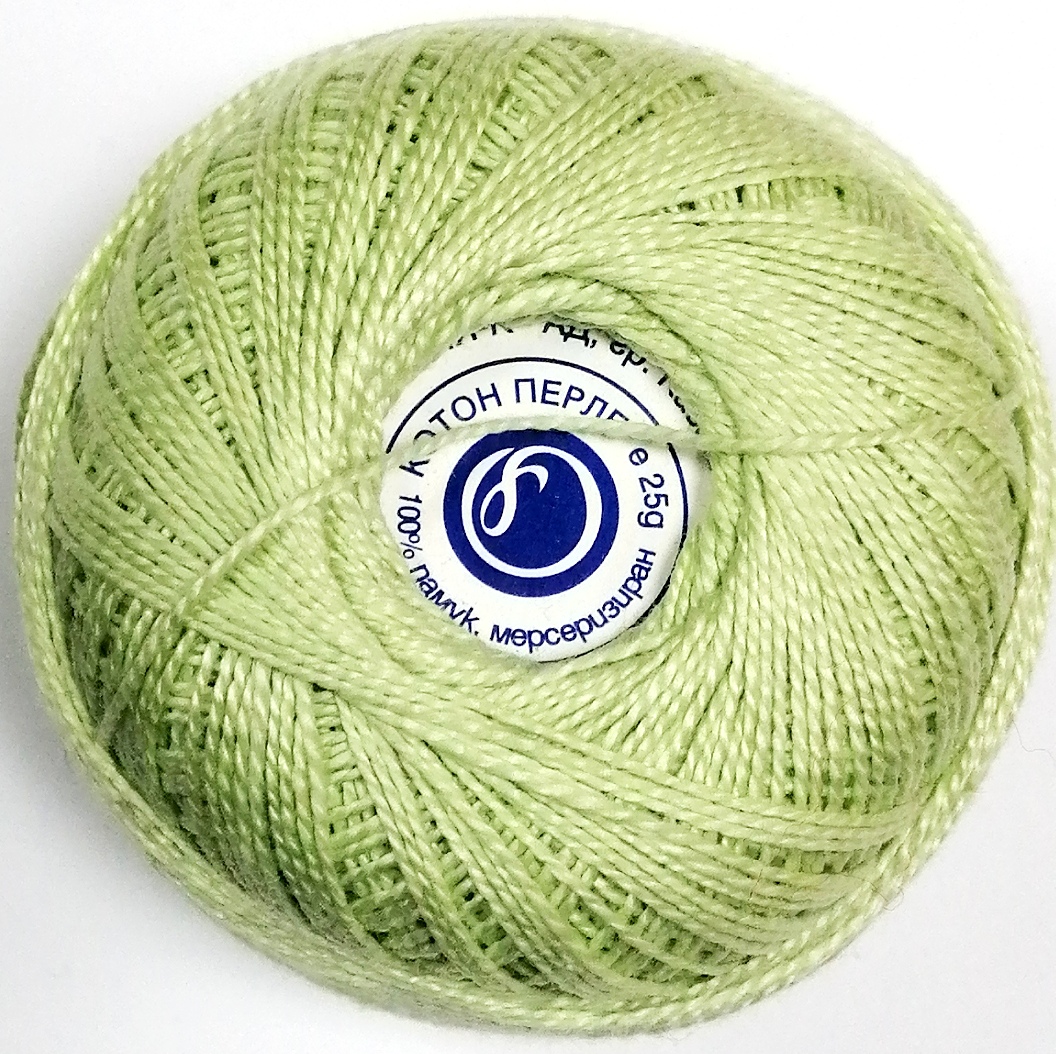 Перле памук зелено 1