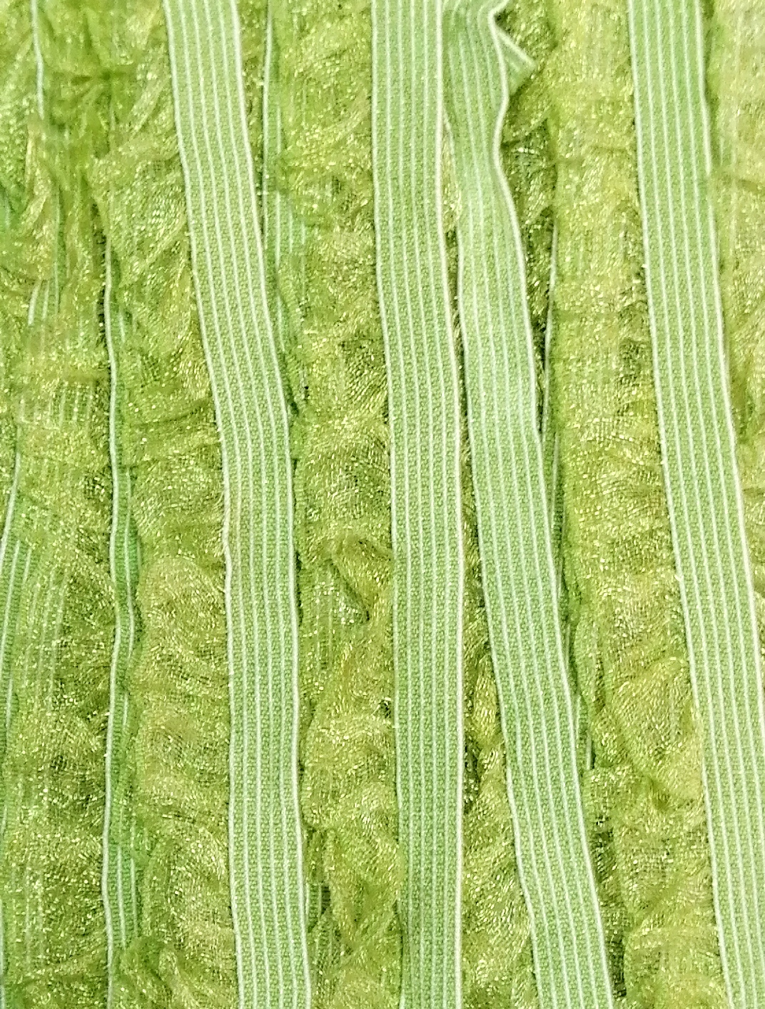 Ластик с органза 15мм зелен