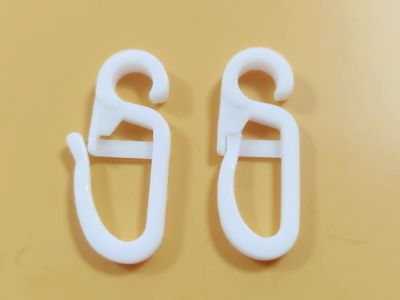 Куки за плъзгач ПВЦ бели