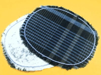 Модел №1400-3 95х120мм т.синьо каре