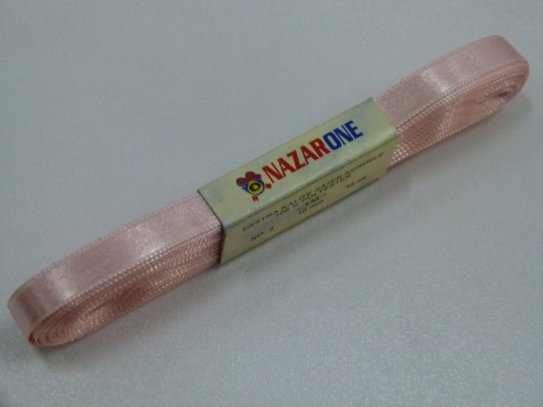 САТЕНЕНА ЛЕНТА 1см. РОЗОВО 301