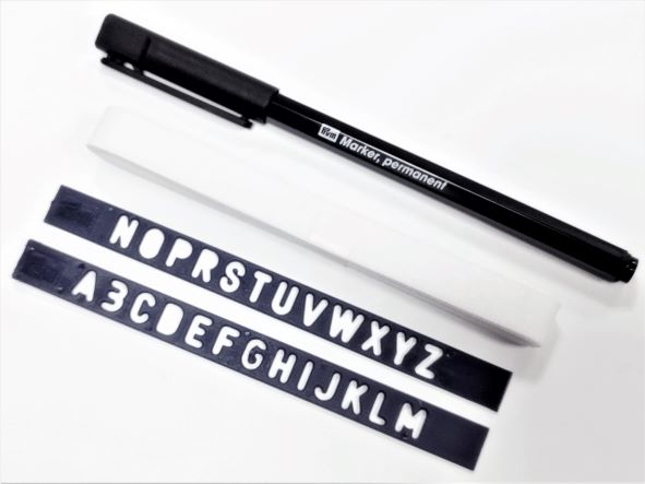 Шаблон с лента и маркер