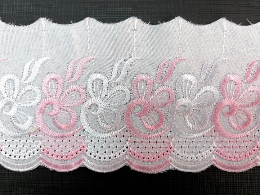 Д-ла №165 8,5см бяла с розово