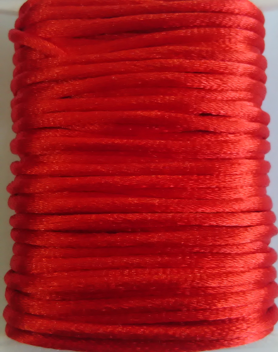Шнур Сатен 3мм червен