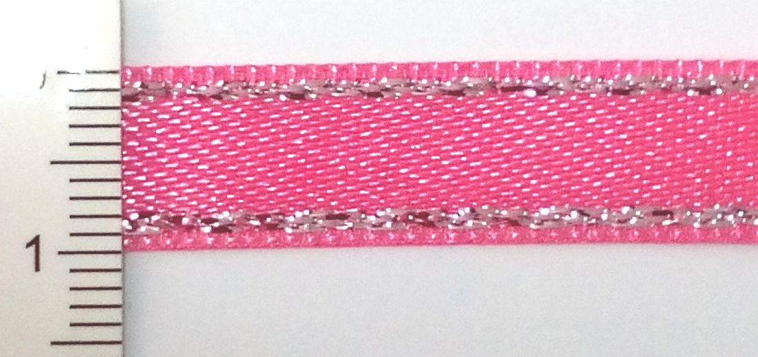 Сатенена лента с ламе №3 1см.