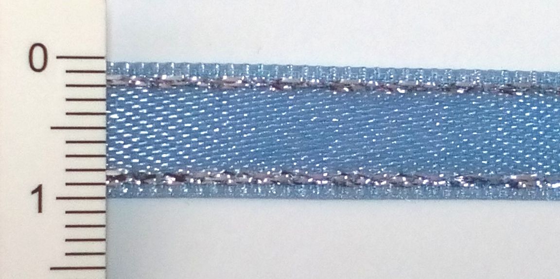 Сатенена лента с ламе №5 1см