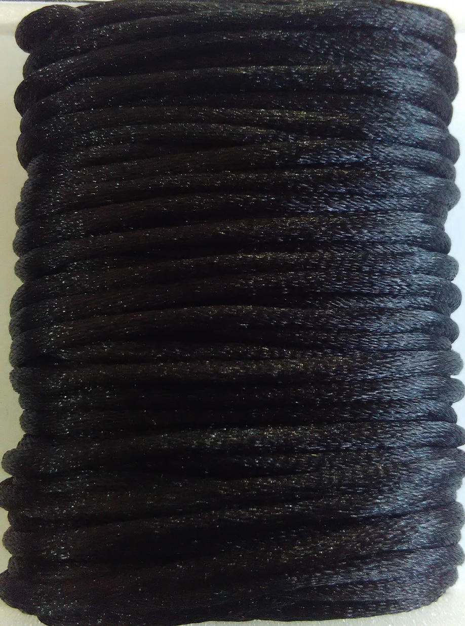 Шнур Сатен 3мм черен