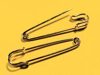 Без.игла Брошка 55мм злато