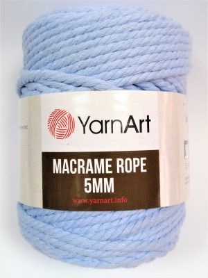 Макраме роуп 5мм 760 св.синя