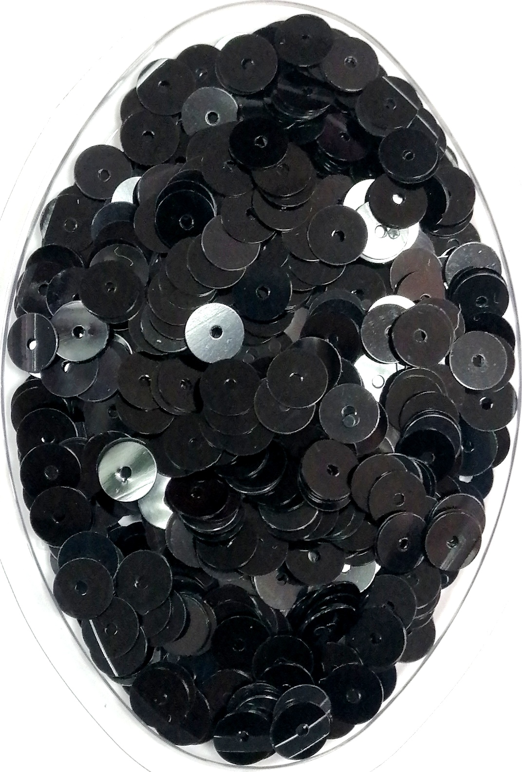 Пайети гладки 6мм черни