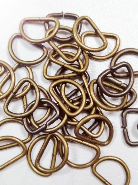 D Халка метална 1см антик