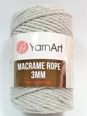 Макраме роуп 3мм 756 св.сива