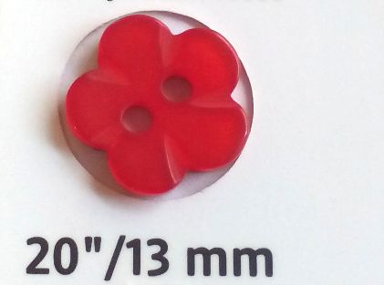 К-че Цвете 20/13мм червено